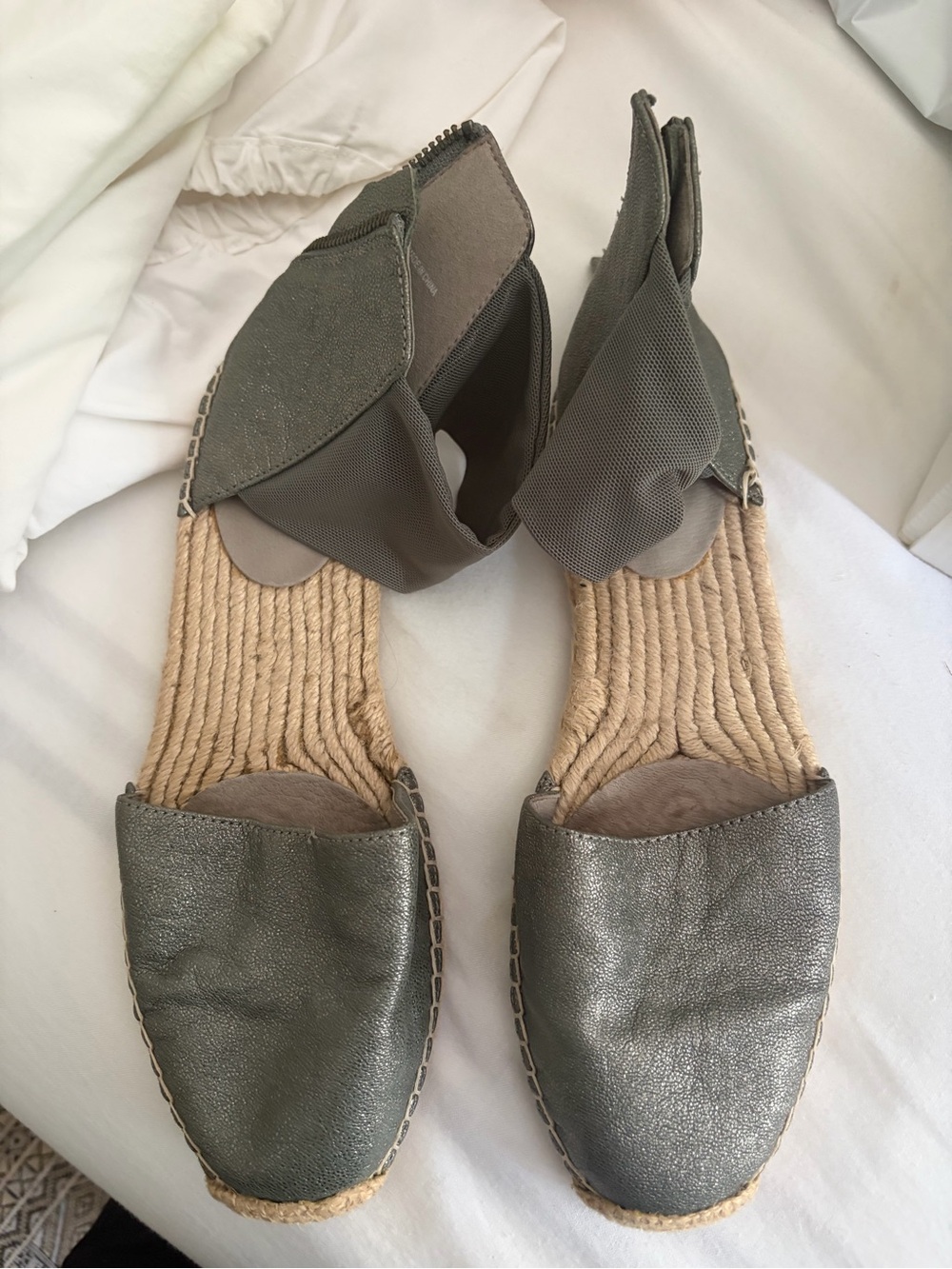Women’s Metallic Olive Espadrille Flats Eileen Fisher